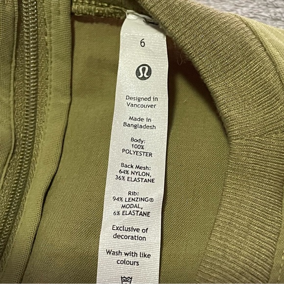 Lululemon mesh overlay high neck dress size 6 in bronze green - Picture 6 of 10